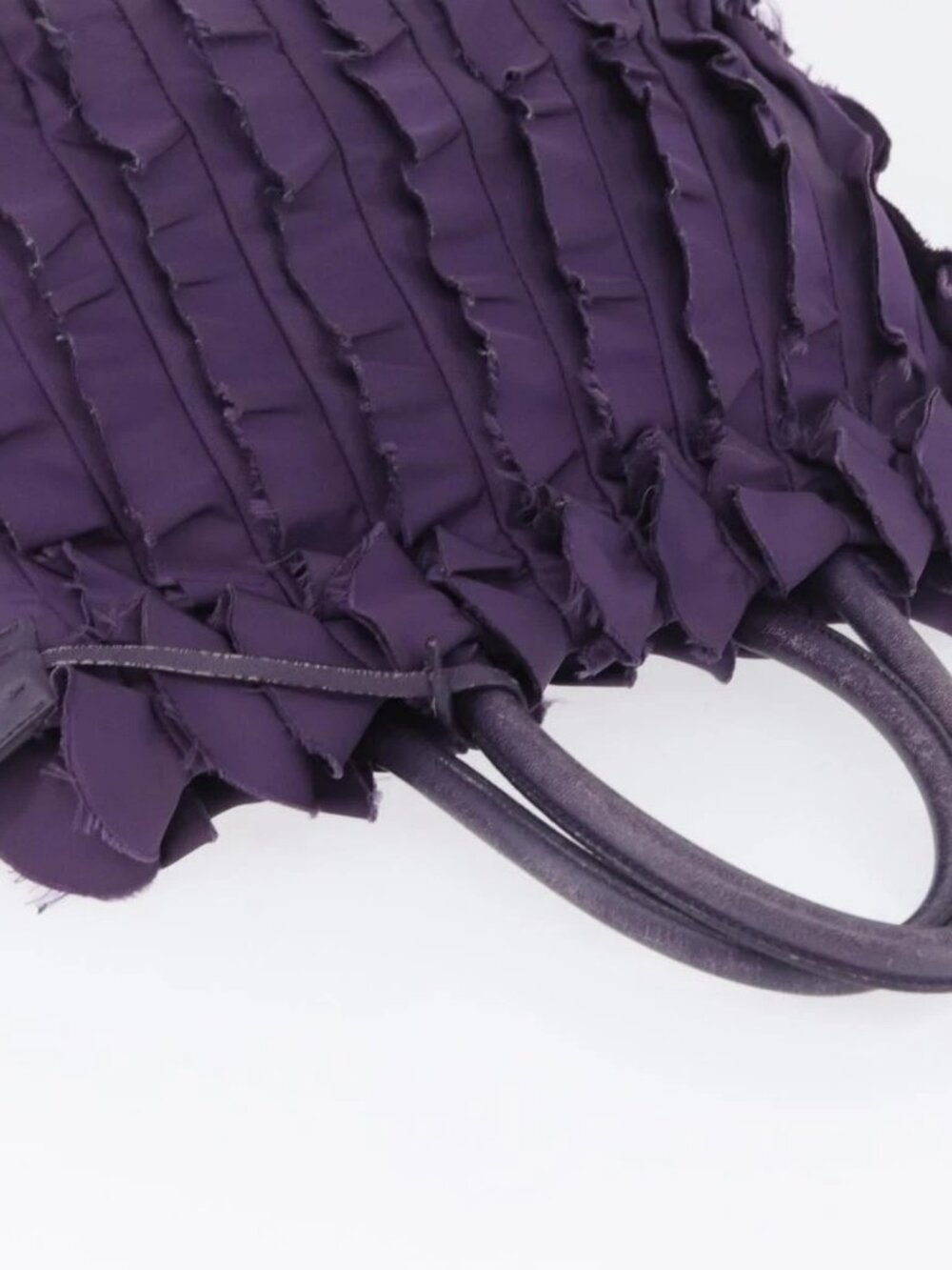 PRADA Hand Bag Nylon Leather Purple Gold Auth 173998 - Picture 7 of 15